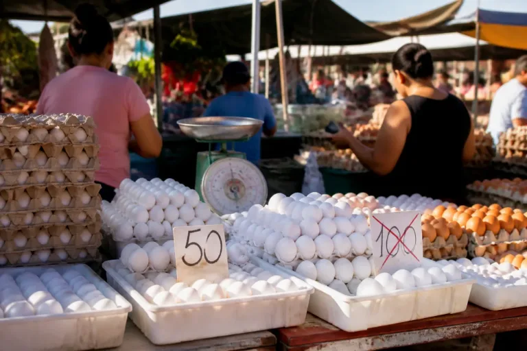 En Tampico el precio del huevo se desploma: de 100 a 50 pesos en mercados locales