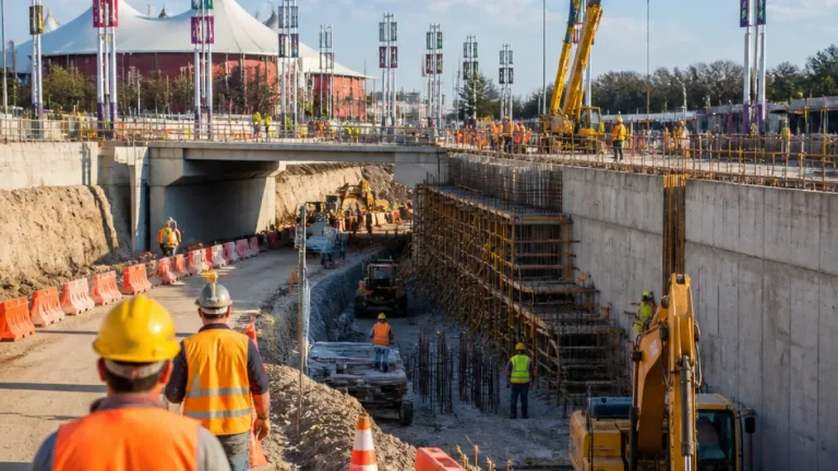Entregan antes de la Fenapo paso inferior en Circuito Potosí con avance del 80%