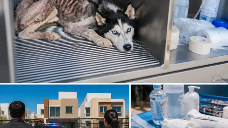 FGE rescata a Husky desnutrido en Parajes del Valle; caso abre investigación en Tijuana