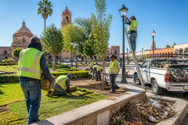 Fresnillo inicia renovación integral del Jardín Hidalgo dentro del programa Reviverde