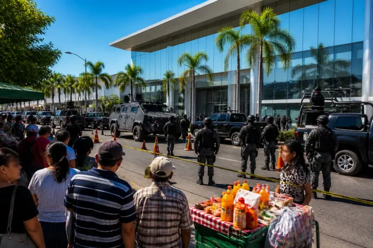 Fuerte operativo federal en Los Mochis mantiene resguardada la sede de la FGR