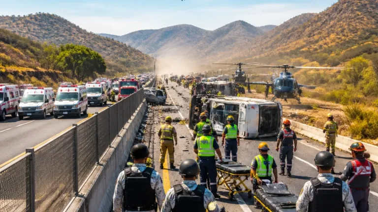 Gobierno de Jalisco moviliza helicópteros y ambulancias tras choque en la autopista Guadalajara‑Tepic