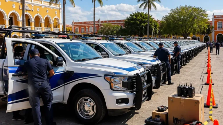 Gobierno de Yucatán entrega 31 patrullas a 30 municipios para reforzar la vigilancia