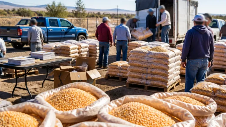 Gobierno estatal entrega 60 toneladas de maíz rolado a productores de Guadalupe