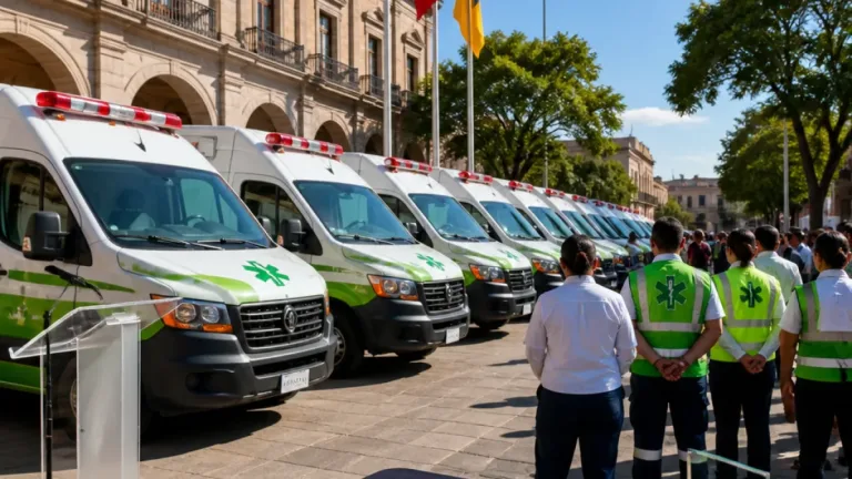 Guadalajara refuerza atención prehospitalaria con ocho ambulancias nuevas