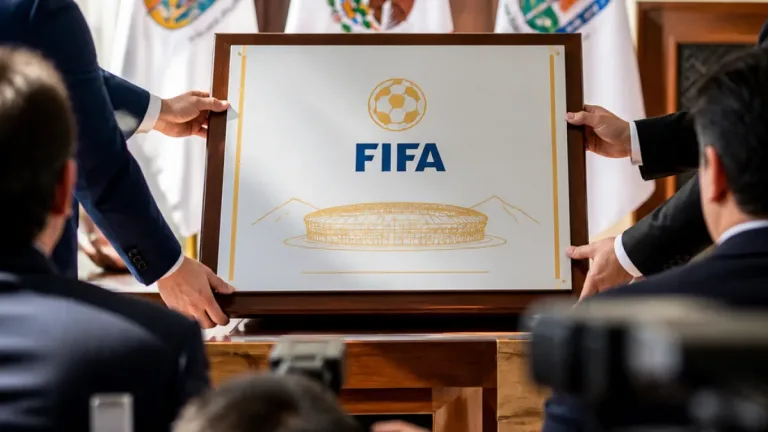 Guadalupe recibe reconocimiento de FIFA por la organización del Mundial en el Coloso de Acero