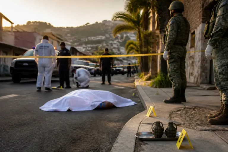 Hallan a mujer asesinada y dos granadas sin detonar en calles de Acapulco