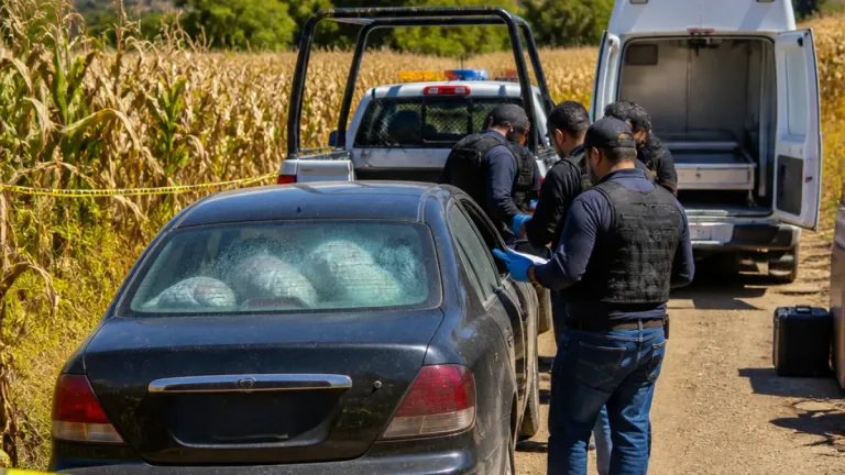 Hallan cuatro cadáveres en vehículo abandonado en Cuautinchán; Fiscalía traslada el auto a Puebla