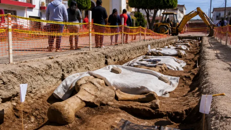 Hallazgo de restos potenciales de mamut en Tizayuca obliga a frenar obras y plantea museo comunitario