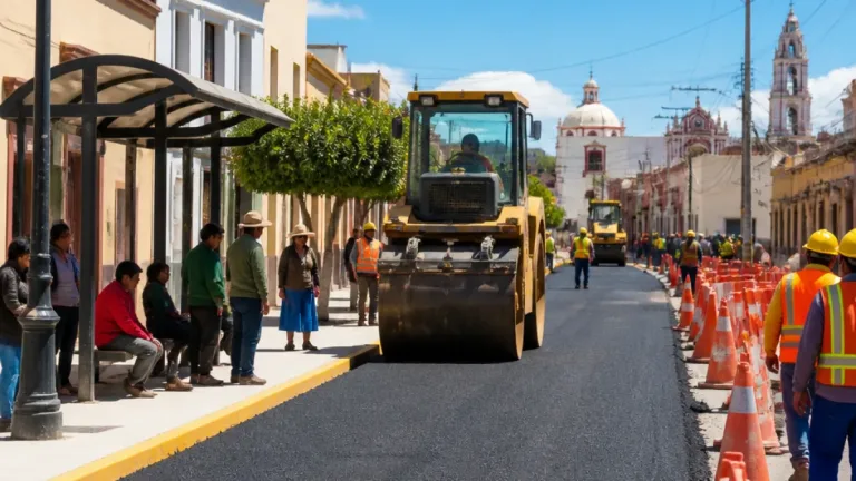 Huamantla avanza en rehabilitación vial: obras en Roberto Covarrubias y Abasolo
