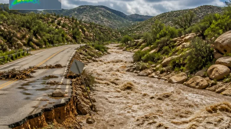 Inicia temporada de lluvias en BCS; tormentas afectan sierras y generan crecidas en arroyos