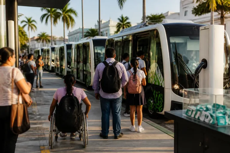 Inician pruebas con pasajeros de los autobuses eléctricos Taruk en Chetumal; beneficiarán a más de 45 mil habitantes
