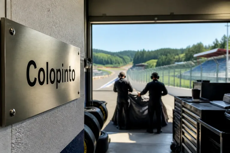 Cartel en Spa vuelve a escribir mal el apellido de Franco Colapinto antes del GP de Bélgica