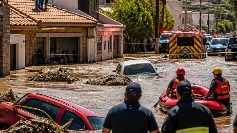 Inundaciones por lluvias en Chihuahua dejan un muerto y decenas de rescates