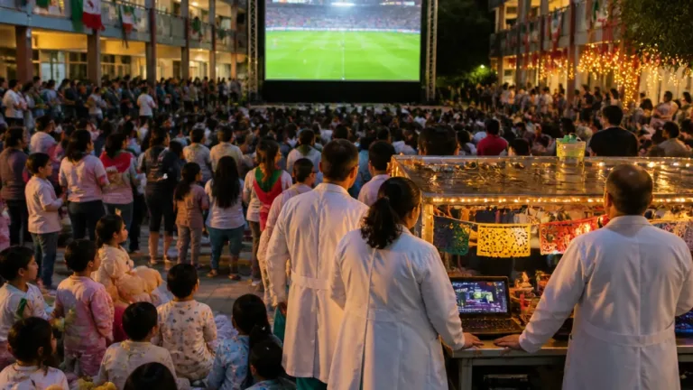 La Paz: hospital madrileño celebra el pase de España a la final en evento para pacientes