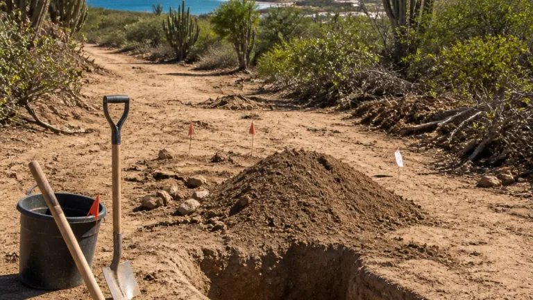 Localizan fosa en La Ballena; PGJE investiga posible vínculo con exoficial mayor de Los Cabos