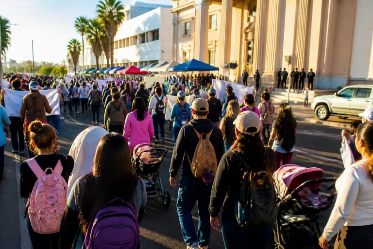 Manifestantes exigen en Hermosillo que se aplique la reforma de educación inicial aprobada en 2019