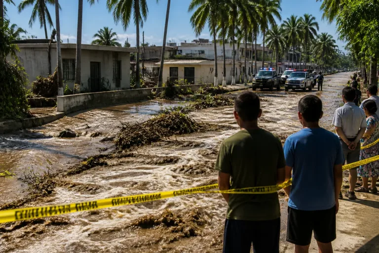 Mazatlán: desborda arroyo en Villa Unión tras fuertes lluvias; autoridades mantienen vigilancia