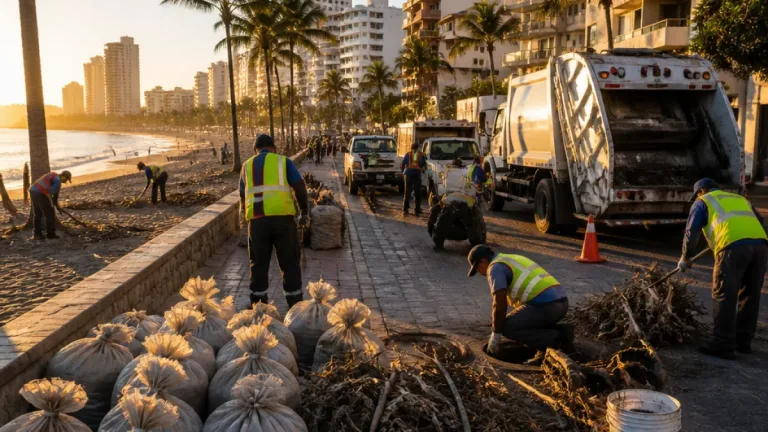 Mazatlán recupera espacios públicos tras jornada que retiró 420 costales de basura