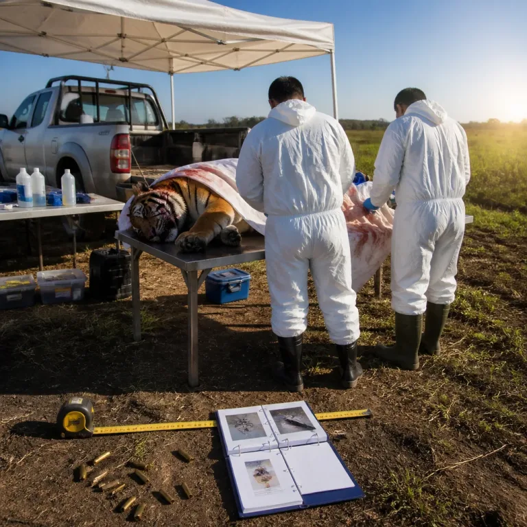 Necropsia preliminar muestra que tigre Kenzo murió por impacto de bala en la cabeza