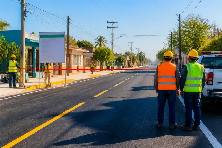 Monclova: entregan pavimentación en la colonia Calderón para mejorar movilidad local