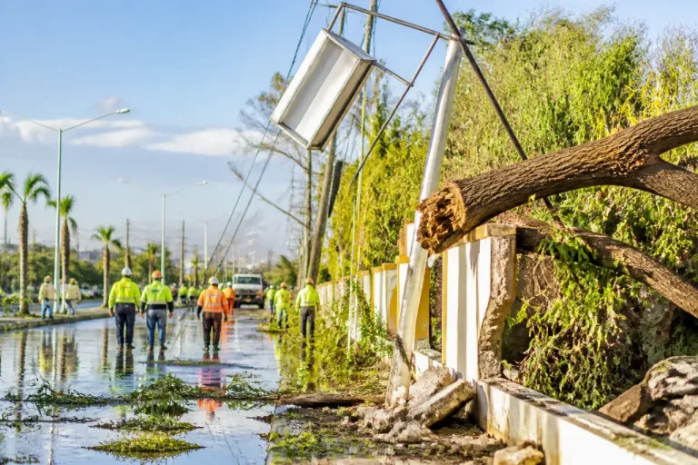 Monclova: tormenta con rachas de hasta 70 km/h provoca caída de árboles, anuncios y cortes