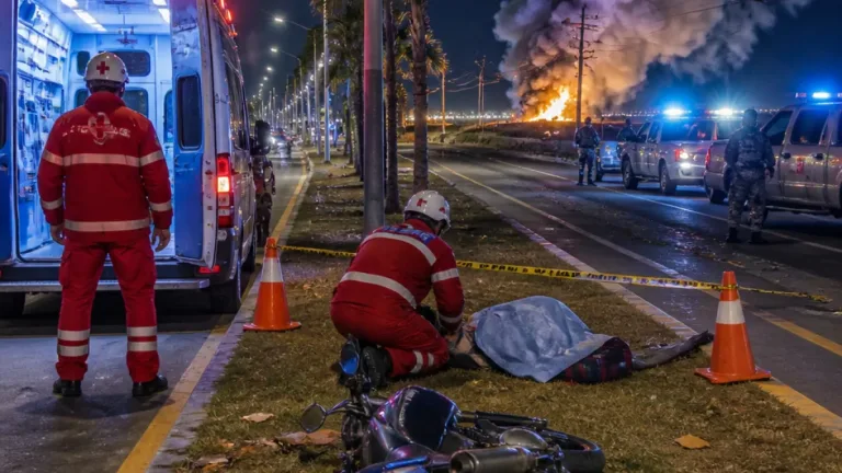 Motociclista lesionado y siniestro en la Costera movilizan a cuerpos de emergencia en Carmen