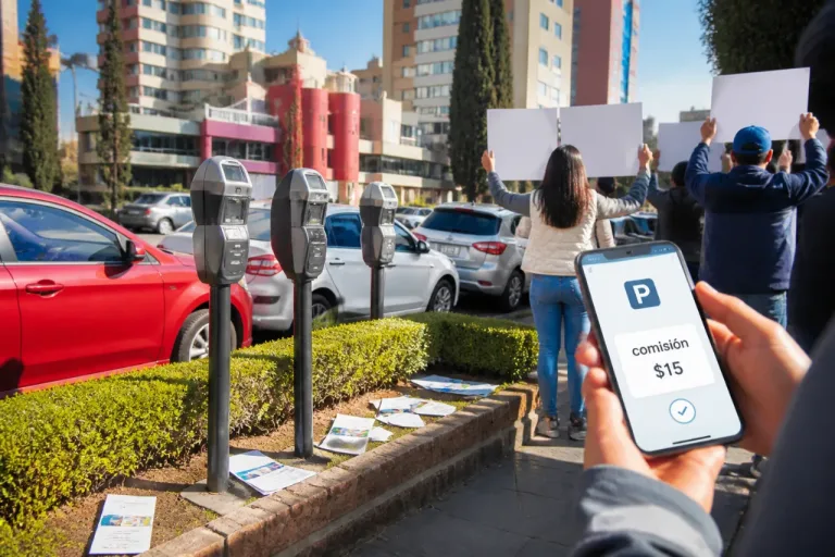 Naucalpan: vecinos de Ciudad Satélite protestan por cobro en parquímetros y cargos extra en app