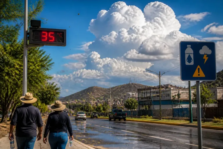 Nogales enfrenta ambiente caluroso y posibilidad de tormentas vespertinas, advierten autoridades
