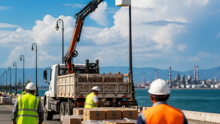 Pemex entrega grúa y 800 lámparas para mejorar el alumbrado en Salina Cruz