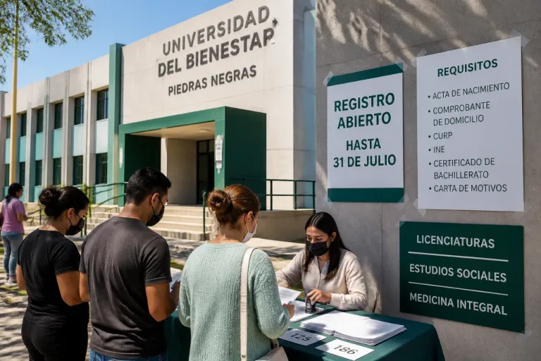 Piedras Negras: amplían hasta el 31 de julio registro en la Universidad del Bienestar