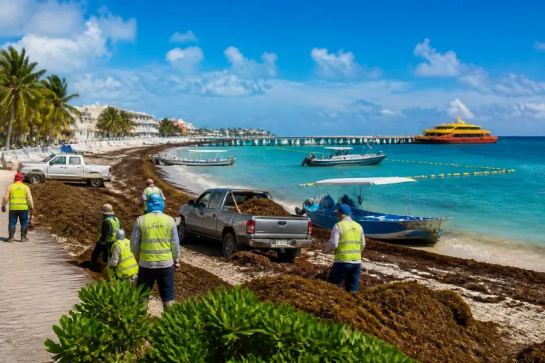 Playa del Carmen refuerza coordinación con Marina y gobierno estatal ante el sargazo