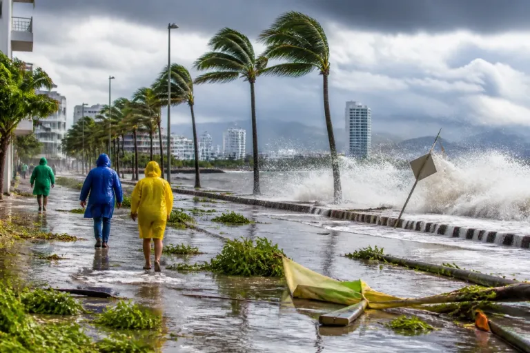 Pronóstico de lluvias fuertes en Colima: alerta por inundaciones, vientos y oleaje