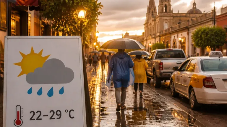 Pronóstico: lluvia constante y máximas de 22–29 °C en Tepatitlán de Morelos