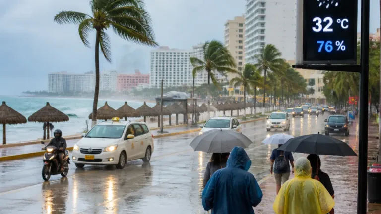 Pronóstico para Cancún: lluvias ligeras y máximas de 32 grados esta semana