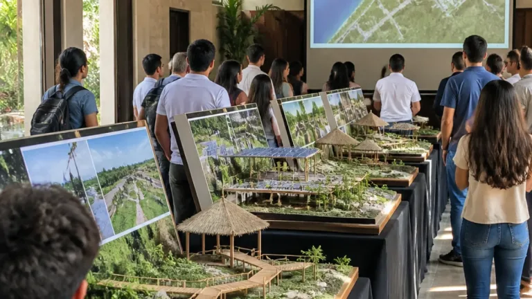 Proponen estudiantes de Mérida diseños para el primer parador turístico de Dzibilchaltún