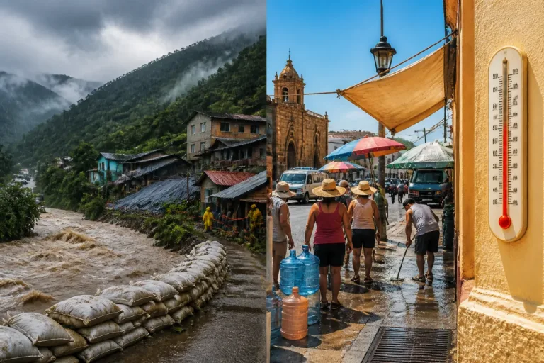 Protección Civil alerta por lluvias intensas en el oeste de Oaxaca y ola de calor en la entidad