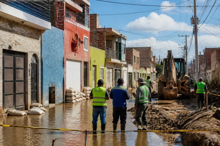 Protección Civil atiende inundaciones en San José de la Montaña, Salamanca