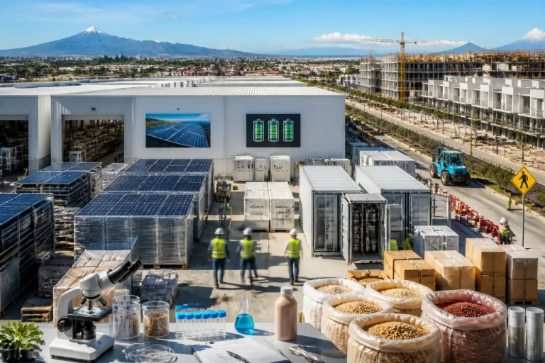 Puebla impulsa un complejo tecnológico que incluye fábrica de paneles, baterías y alimento proteico