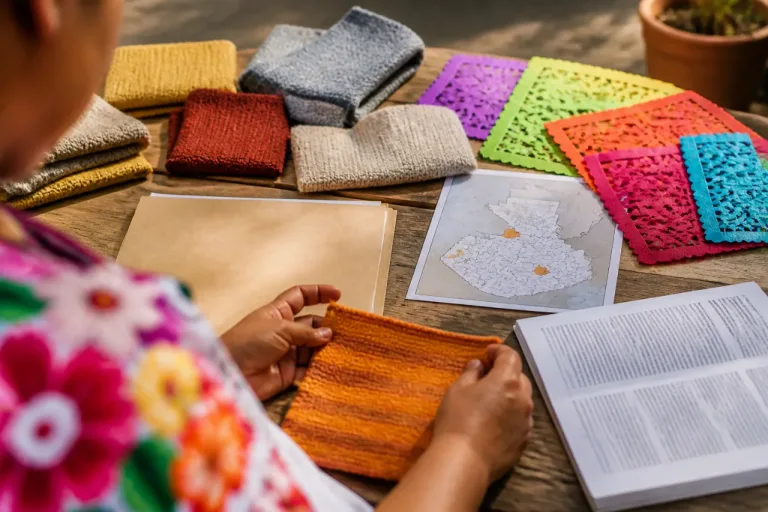 Puebla inicia protección legal de textiles de Hueyapan y papel picado de Huixcolotla