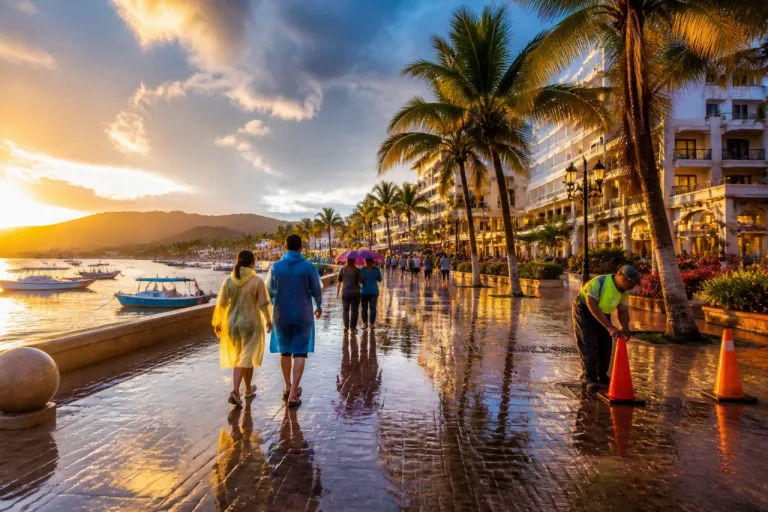 Puerto Vallarta: semana de temperaturas cálidas y predominio de lluvia moderada