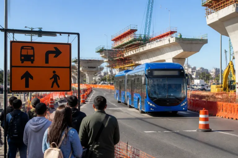 Querétaro: desvíos y recortes en rutas de Qrobus por obras del tren