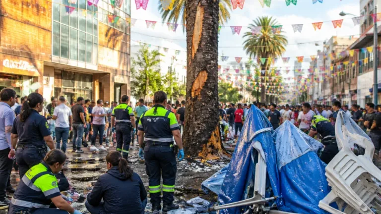 Rayo lesiona a 10 personas en fiesta patronal de Toluca; autoridades brindaron atención prehospitalaria