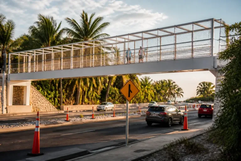Rehabilitan puente peatonal en Akumal: Tulum refuerza seguridad y movilidad