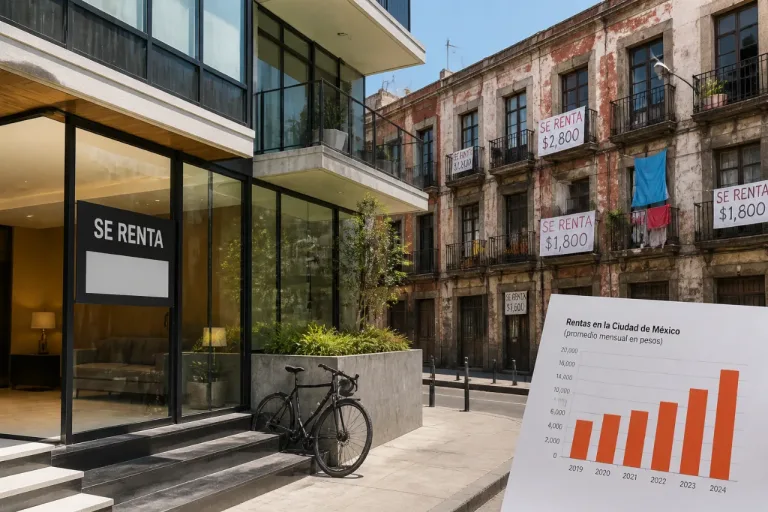 Rentas en CDMX casi se duplican en siete años; vivienda usada sube más en 2026