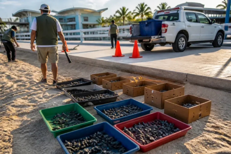 Rescatan 79 crías de tortuga carey en el Malecón de Progreso