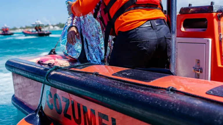 Rescatan con vida a un hombre a la deriva en aguas de Cozumel; continúa búsqueda de otro