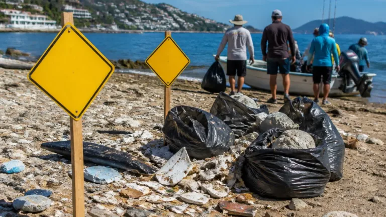 Residuos de embarcaciones afectan playas; alerta por fragmentos en Manzanillo y Honda