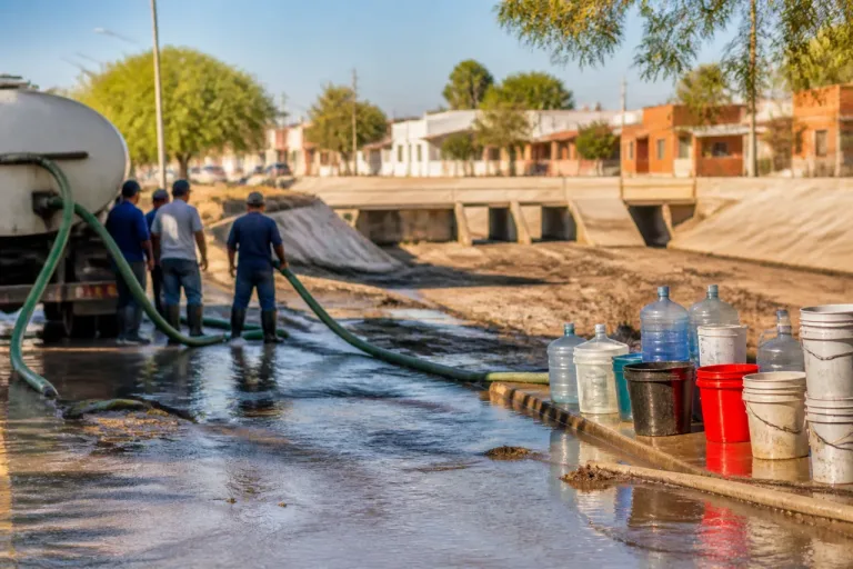 Reynosa: lluvia en calles y miles de hogares con baja presión o sin agua