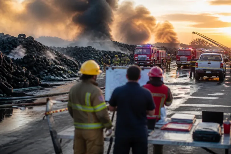 Protección Civil: 60 atenciones en 24 horas; controlan incendio en centro de neumáticos